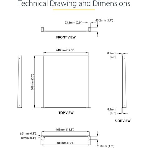 Buy StarTech.com 1U Server Rack Cabinet Shelf, Fixed 20 Deep Cantilever ...