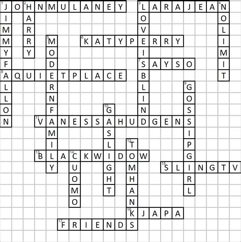 Free easy pop culture crossword puzzles printable, Download Free easy ...