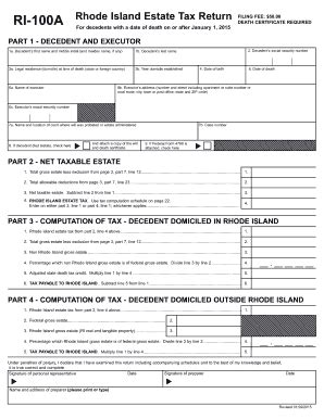 2015 Form RI DoT RI-100A Fill Online, Printable, Fillable, Blank ...