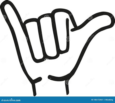 Shaka Hand Gesture Cartoon Vector | CartoonDealer.com #272172707
