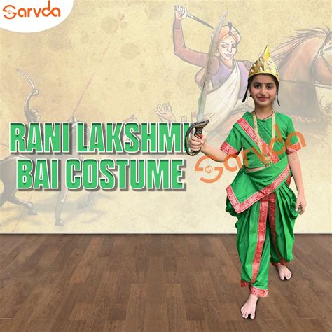 Marathi Saree / Rani Lakshmi Bai costume (Green)- without accessories ...