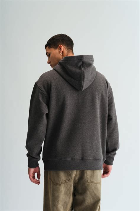 Signature Dark Grey Melange Hoodie