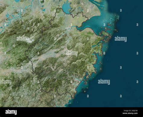 Zhejiang, province of China. High resolution satellite map Stock Photo - Alamy