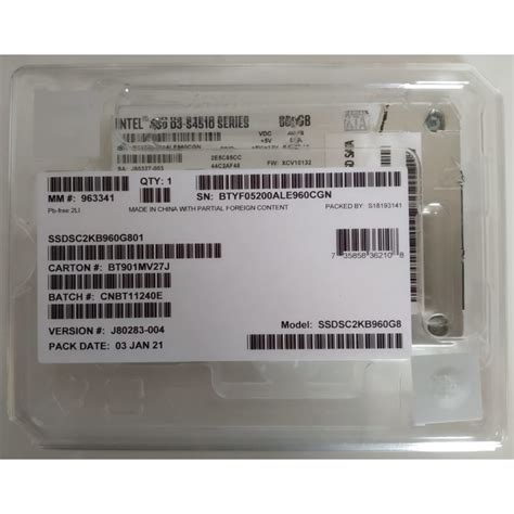 New Original Intel 960GB SATA 6Gbps Enterprise SSD Drive D3-S4510 ...