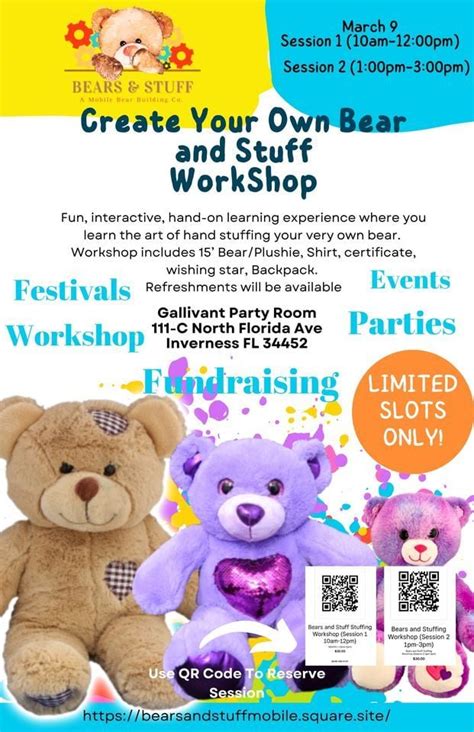Create your own Bear and Stuff, Inverness FL, 9 March 2024 | AllEvents
