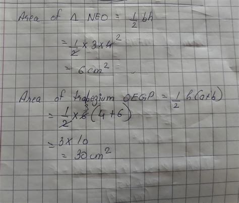2.Find the area of the polygon based on the given measurements (in cm ...