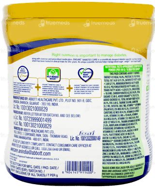 Ensure Diabetes Care Vanilla Flavour Powder Jar 375gm - Uses, Side ...