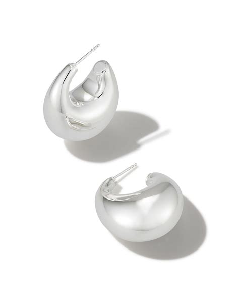 Bridal Sterling Silver Hoop Earrings