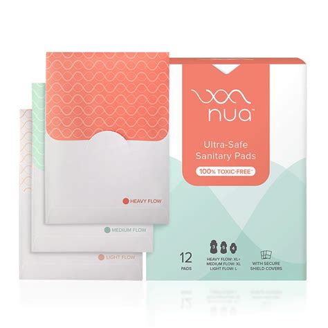 Buy Nua Ultra Safe Assorted Sanitary Pads, 12 Count (3XL+, 5XL, 4L ...