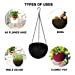 Go Hooked Plastic Hanging Pot, Multicolour, Pot Diameter -7.1 Inch, Pot ...