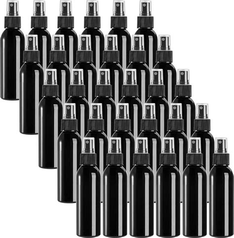 TOPZEA 30 Pack 4OZ/110ML Black Empty Spray Bottles, Plastic Fine Mist ...