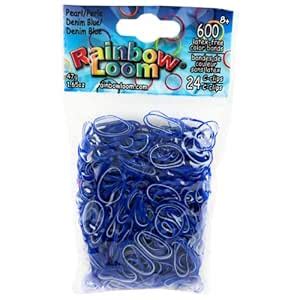Buy Rainbow Loom Liberty Blue Pearl Glitter Rubber Bands Refill - 600 ...