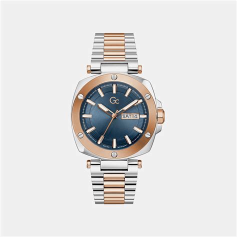 GC Gc Dress Men Blue Stainless Steel Watch Z78002G7 – Just In Time ...