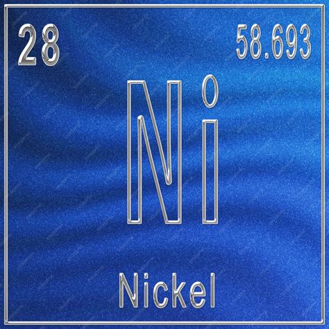 Premium Photo | Nickel chemical element, sign with atomic number and atomic weight, periodic ...