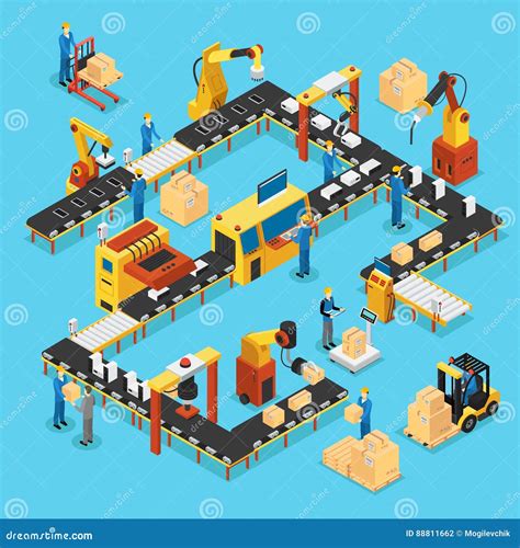 Manufacturing Process Vector Image 的图像结果