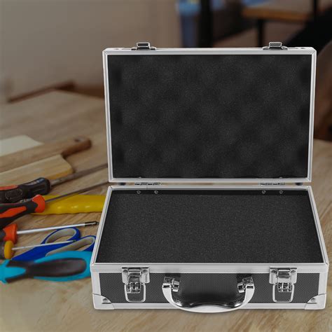 CIMAXIC Tool Box Handheld Aluminium Alloy Suitcase Black 1Pcs - Walmart.com