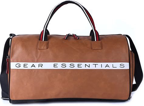 URBAN WOLF Faux Leather 30 Cms Duffle Bag Gym Bags for Men Workout ...