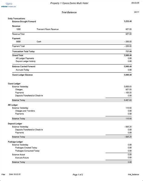 Trial Balance (trial_balance with GEN1.FMX)