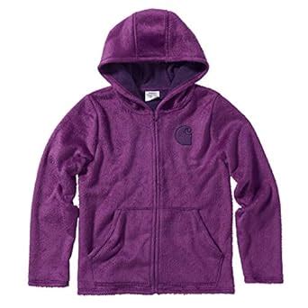 Carhartt Girls' Little Cozy Fleece Sherpa Lined Hooded Jacket, Plum ...