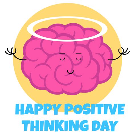 Free Happy Positive Thinking Day Clipart Template to Edit Online