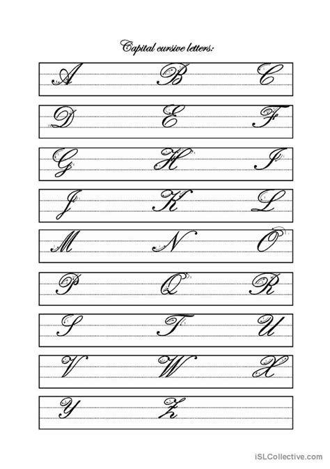 Capital Cursive Alphabet 的图像结果