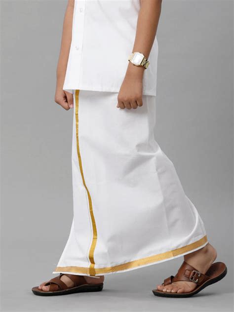Boys Readymade Single Layer White Dhoti