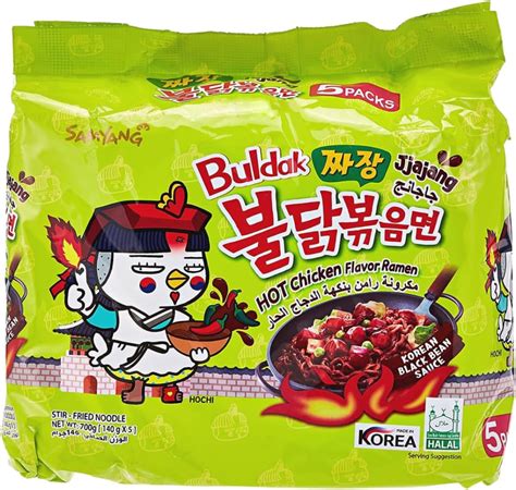 Amazon.com : Samyang Buldak Hot Chicken Flavour Ramen Noodles Jjajang ...