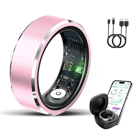 Uaunega Smart Ring for Women Men,IP68 Waterproof Wearable Fitness ...