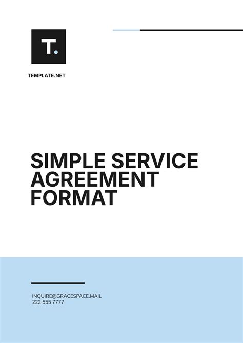 Free Simple Service Agreement Format Template to Edit Online