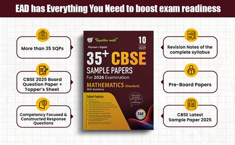Together with 35+ CBSE Sample Papers Class 10 Mathematics (Standard ...