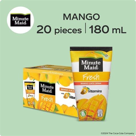 Minute Maid Fresh Mango 180mL - Pack of 20 | Shopee Philippines