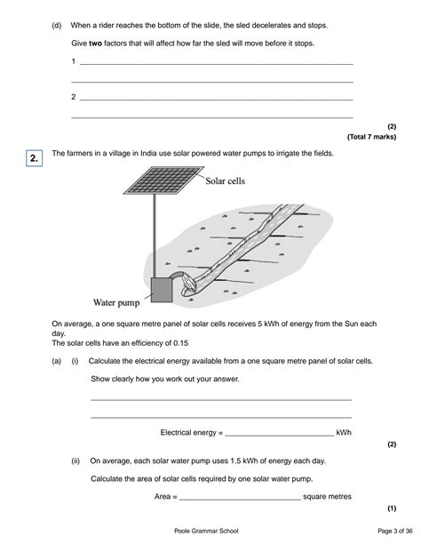 Image result for GCSE Physics Exam Questions
