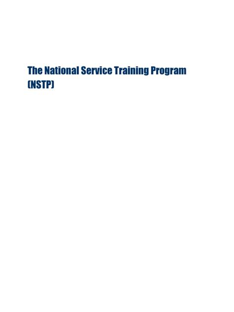 Image result for National Service Training Program 2
