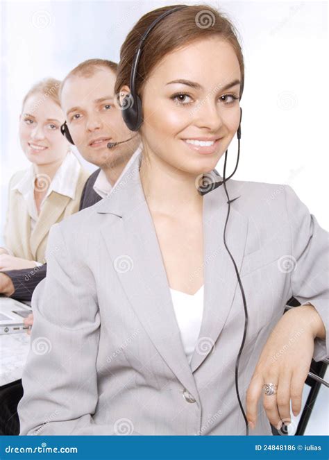 Portrait of Customer Service Representatives Stock Photo - Image of close, face: 24848186