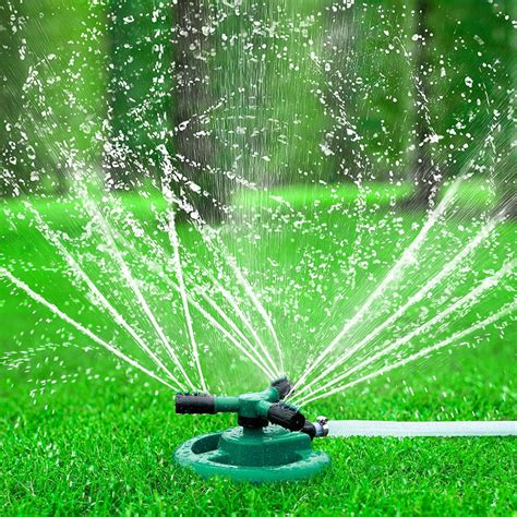 GOLDFLOWER Garden Sprinkler, Adjustable 360 Degree Rotation Lawn ...