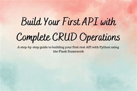 Crud API Python 的图像结果
