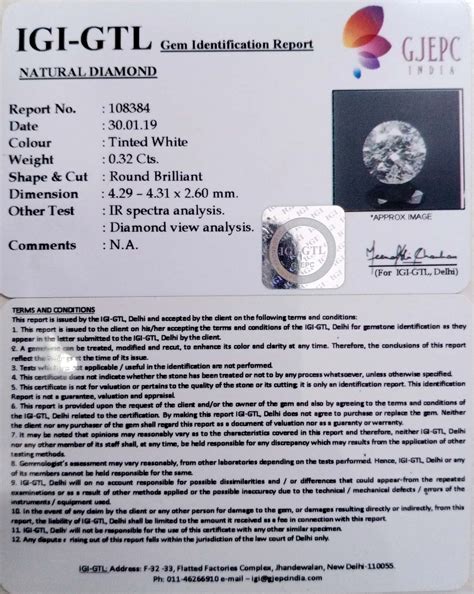 0.32/CT Natural Diamond Gemstone | Khanna Gems