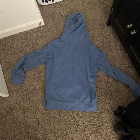 Light blue polo hoodie Sz m - Depop