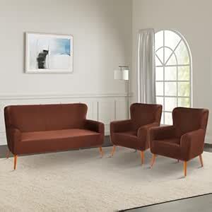Amazon Brand - Solimo 5 Seater (3+1+1) Sofa Cover Set | One 3 Seater ...