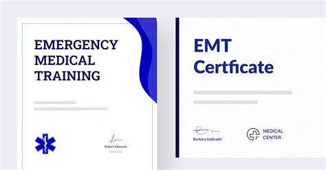15 EMT Certificate Templates