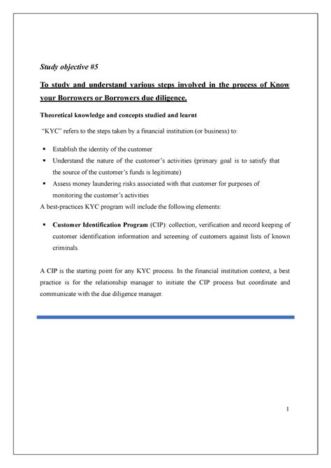 Corporate finance report fivw - Study objective To study and understand ...