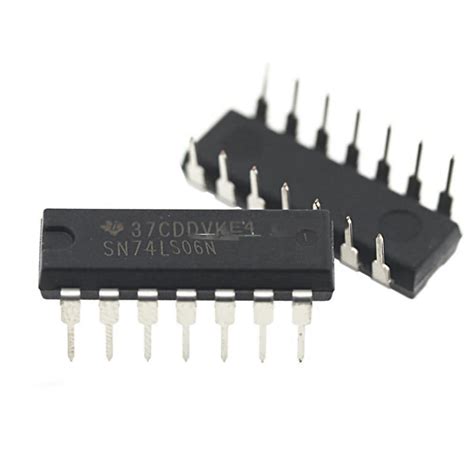 74LS06 Hex Inverter Buffer Driver IC (PACK OF 3) 74 LS 06 Driver IC ...