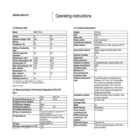Buy Condenser/Air Conditioner for S4D630-AR01-01 Ebm Papst Fan 400VAC ...