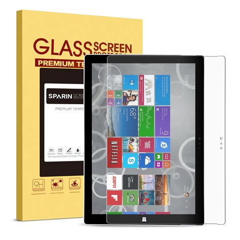 Surface Pro 3 Screen Protector[Tempered Glass],SPARIN ‚ [Explosion ...