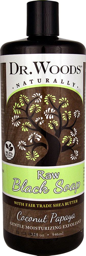 Dr. Woods Naturally Raw Black Soap With Fair Trade Shea Butter Coconut ...
