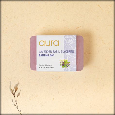 lavender basil glycerine bathing bar – Aura Experience Store