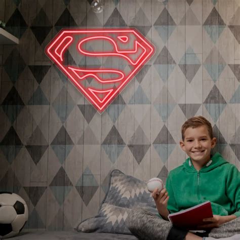 Superman Logo Neon Sign – Iconic LED Wall Light for Fans & Collectors
