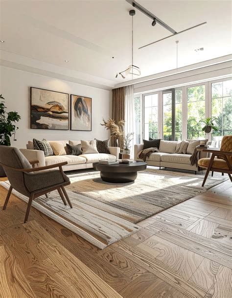 25 Beautiful Living Room Wood Floor Ideas