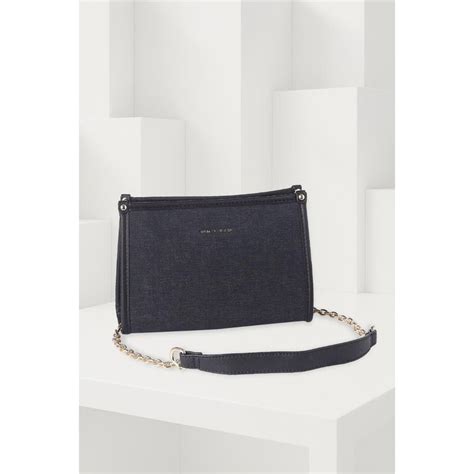 Buy Van Heusen Women Navy Blue Textured Casual Sling Bag Online