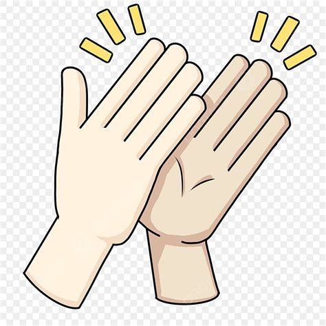 White Hands Clapping Clipart, High Five, Gesture, Applause PNG ...